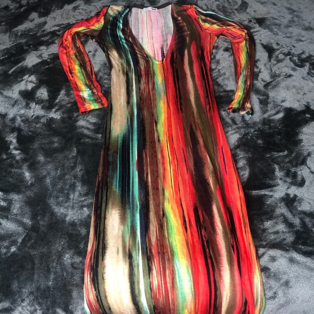 Work of art king sleeve maxi dress